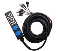 STAGEBOX MULTICEURS DISTRIBUTION BOITE SERPENT DJ PA 6 CANAUX CABLE XLR AC 15m