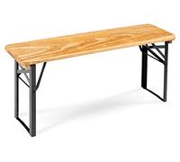 Stagecaptain BBB-117 Hirschgarten Banc de Jardin - Robuste et Court (117 cm) - Charnières métalliques Stables - Surface Peinte - Pliable - Structures en Acier - Assise en Bois - Naturel