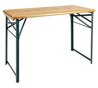 Stagecaptain BBT-119 NT Hirschgarten Table De Biergarten 119 cm - Table De Bière Robuste Et Courte (119 cm de Long) - Surface Laquée - Pliable - Facile À Ranger Et Transporter - Naturel