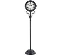 Stagecaptain BHU-11926 BK Horloge de gare grande sur support Noir Noir G