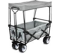 Chariot de Transport Jardin Pliable Charrette à Main Remorque avec Toit Max 80kg