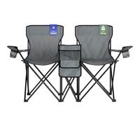 Stagecaptain Chaise de Camping Double CS-1485, Grande Poche extérieure | Chaise de camping double en tissu Oxford 600D, Pliable et facile à transporter, Charge max: 180 kg par siège, Dimensions