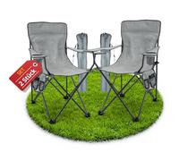 Stagecaptain CSB-5282 Lot de 2 fauteuils de Camping Pliables avec Porte-Boisson, Poche latérale et Sac de Transport. Imperméables, Parfaits pour Camping, Festival, Jardin et Plage.