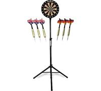 Stagecaptain DBS-1715C Bullseye Champion Cible de Fléchettes + Set Support | Cible en sisal, Anneau numéroté rotatif, Matériau de la cible: sisal, Numérotation très lisible, Épaisseur: 3, 5 cm, 8 mm