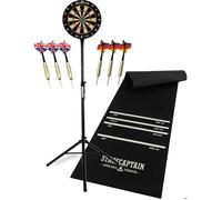 Stagecaptain DBS-1715C BullsEye Champion Cible de Fléchettes + Support et Tapis Set Noir