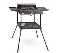 Stagecaptain EBBQ-2000 Grill Électrique 2000W 3en1 - Table/Pied, Grille & Plaque, Intérieur/Extérieur, Antiadhésif, Bac à Graisses, Réglage Continu.
