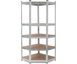 Stagecaptain Étagère d’Angle HRC-175 Heavyrack, Compatible HR-175 40 cm, 5 Plateaux réglables, Charge Max 175 kg/Plateau, Structure métallique galvanisée, Couleur Argent.