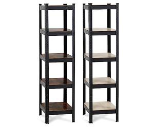 Stagecaptain Étagère De Stockage Design Heavyrack Anthracite Lot De 2 | Étagère modulaire robuste pour espaces de stockage, salon et bureau, Structure en tôle d'acier laquée poudre, Poids: 6