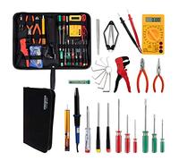 Stagecaptain EWS-15 Set D'Outils Électriques (27 pièces, incluant fer à souder et multimètre, pour salle de répétition, scène, espace de vie et atelier, complet dans un étui pratique)