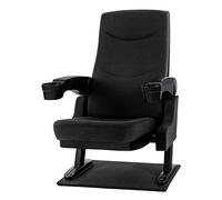 Fauteuil de cinéma noir - Stagecaptain - CS-600BK - Accoudoirs pliables - Assise modulable - Support de boisson