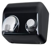 Stagecaptain HD-55BK Dryboy Sèche-Mains Mural - Sèche-Mains avec Bouton - Puissance : 2300 Watts - Construction Métallique Robuste - Facile à Installer - Gabarit de Perçage Inclus - Noir