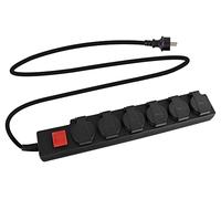 Stagecaptain OPSS-6 BK Multiprise Extérieure 6 Prises avec Interrupteur