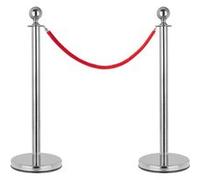 Stagecaptain PLS-150 Deluxe 2pcs Poteau de guidage Système barrières personnes et corde 2m argent G