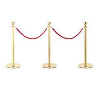 Stagecaptain PLS-150 Deluxe 3pcs Poteau de guidage Système barrières personnes et 2 cordes 1,5m doré G