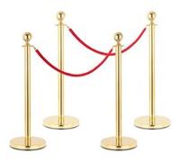 Stagecaptain PLS-150 Deluxe 4pcs Poteau de guidage Système barrières personnes et 2 cordes 1,5m doré G