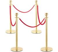 Stagecaptain PLS-150 Deluxe 4pcs Poteau de guidage Système barrières personnes et cordes 1,5m doré G