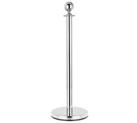 Stagecaptain PLS-150FS Poteau de Barrage - Trépied Acier Inoxydable - Extension ou Remplacement pour Systèmes de Guidage PLS-150 - Pour Concerts, Expos, Hôtels, Cinémas - Argent