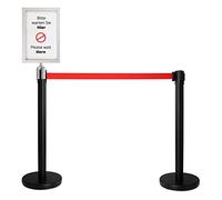 Stagecaptain PLS-200S Set de paire de poteau argenté de délimitation, guidage avec support panneau