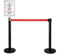 Stagecaptain PLS-200S Set de paire de poteau argenté de délimitation, guidage avec support panneau