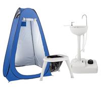 Stagecaptain Quixie Privacy Handwash Set, Toilette, en Plastique Robuste | Toilette d’extérieur démontable, Surface d’assise: 48 x 39 cm, Surface au sol: 64 x 52 cm, Charge maximale: 120 kg, 7 kg