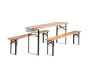Stagecaptain Set de 10 BB-180 Hirschgarten Ensemble Table et Banc Bois de Jardin 177 cm