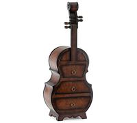 Stagecaptain SK-1013 D Commode Stradivino - Commode Rustique avec 3 Tiroirs - Chaque Pièce Est Une Création Artisanale Unique - Au Design Original « Cello » - Brun Foncé