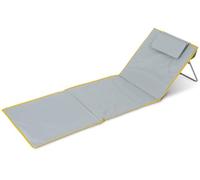 Stagecaptain Tapis de Plage “Layla” - Tapis rembourré avec Coussin, Dossier réglable, Sac zippé, Chaise Longue légère, Pliable avec Sangle de Transport.