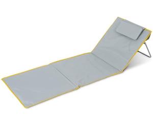 Stagecaptain Tapis de Plage “Layla” - Tapis rembourré avec Coussin, Dossier réglable, Sac zippé, Chaise Longue légère, Pliable avec Sangle de Transport.