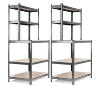 Stagecaptain WBR-175 SR Étagère D’Atelier avec Plateaux en Bois Argent 2X