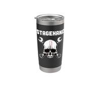 StageHand Clé à tête de mort Design Backstage Theater Tech Crew Gobelet isotherme en acier inoxydable double paroi