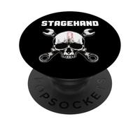 Stagehand Clé à tête de Mort Design Backstage Theater Tech Crew PopSockets PopGrip Adhésif