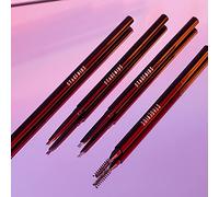 STAGENIUS Crayon à sourcils ultra fin double face 0,1 g, fin, lisse, durable, imperméable, aspect naturel (tête ronde CO2 marron foncé)