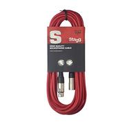 Stagg SMC10 CRD - Câble de microphone XLR/XLR (m/f), 10 m, rouge