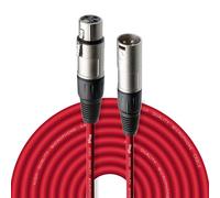 Stagg 10 m câble microphone Prise XLR vers XLR de haute qualité rouge | Câble micro 10 m, XLR mâle vers XLR femelle, conforme RoHS - pour micros, sono, consoles, enregistrement et live