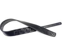 Stagg 22449 Sangle de guitare en cuir rembourré style noir
