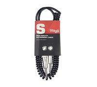 Stagg 6m. S-Series, prise jack/prise jack Standard pour instrument câble spiralé