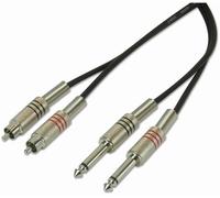 STAGG - Câble Jack Mono 6,35 mm vers Phono RCA 3m Noir