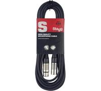 Stagg Câble microphone de haute qualité XLR vers prise XLR, 6 m, noir