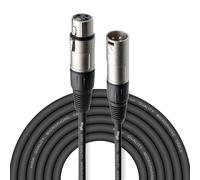 Stagg Câble microphone de haute qualité XLR vers prise XLR, 6 m, noir | Câble micro 6 m, XLR mâle vers XLR femelle, conforme RoHS - pour micros, sono, consoles, enregistrement et live