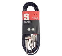 Stagg - Cables jack jack CABLE BRETELLE JCKm-JCKm 6 m