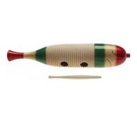 Stagg GUF-141L - Grand guiro en bois en forme de poisson, avec mailloche