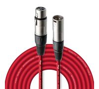 Stagg Microphone XLR Rouge 6 m et câble | Câble micro 6 m, XLR mâle vers XLR femelle, conforme RoHS - pour micros, sono, consoles, enregistrement et live