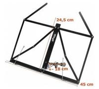 Stagg MUS-A1 BK - Pupitre de table, pliable, en métal, avec housse G