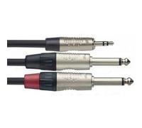 Stagg NYC3/MPS2PR - Câble Y - mini jack stéréo / 2 x jack mono - série G