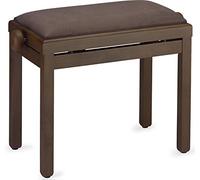 Stagg PB39 WNDM VBR - Banquette piano, noyer foncé mat, pelote en velours brun