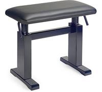 Accessoire Claviers et Pianos Stagg PBH 780 - Banquette hydraulique noire mate pour piano pelote cuir noir