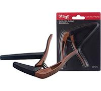 Stagg Plat Effet Capodastre pour guitare classique bois foncé