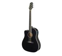 Stagg SA35 DSCE-BK LH - guitare électro-acoustique gaucher noire