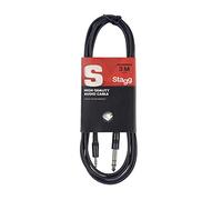Stagg SAC3MPSPS Câble Jack 6.35 Stereo vers Jack 3.5 Stereo - 3m