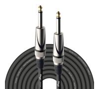 Stagg SGC10DL Câble Instrument Deluxe, Jack vers Jack, 10m, Noir | Câble guitare 10 m, jack 6,35mm vers jack, connecteurs renforcés, câble 6mm, RoHS - scène, studio, maison et école